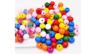 Ahşap Boncuk Renkli 18Mm Yuvarlak 40 lı 66722