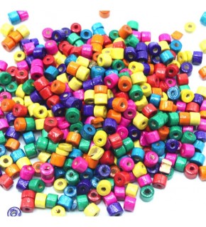 Ahşap Boncuk Renkli Askılı 14Mm Silindirik 34117