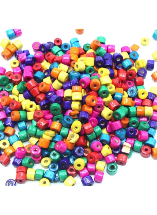 Ahşap Boncuk Renkli Askılı 14Mm Silindirik 34117 Ahşap Boncuk Renkli Askılı 14Mm Silindirik 34117