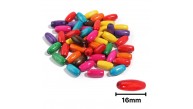 Ahşap Boncuk Renkli Askılı 16Mm Oval B6200 Ahşap Boncuk Renkli Askılı 16Mm Oval B6200
