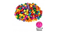 Ahşap Boncuk Renkli Askılı 18Mm Yuvarlak B0050