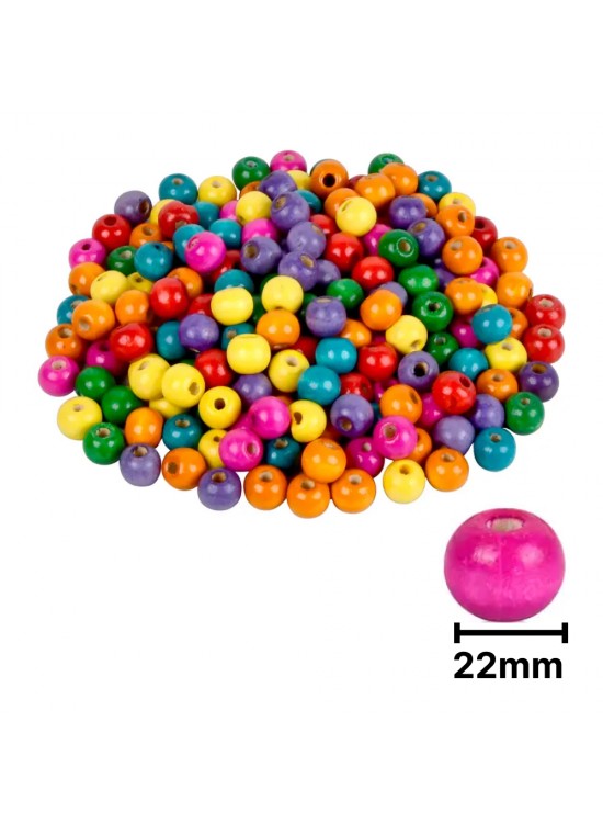 Ahşap Boncuk Renkli Askılı 22Mm Yuvarlak B0482 Ahşap Boncuk Renkli Askılı 22Mm Yuvarlak B0482