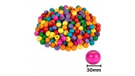 Ahşap Boncuk Renkli Askılı 30Mm Yuvarlak B9868