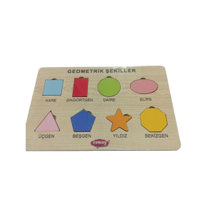 Ahşap Geometrik Şekiller Puzzle