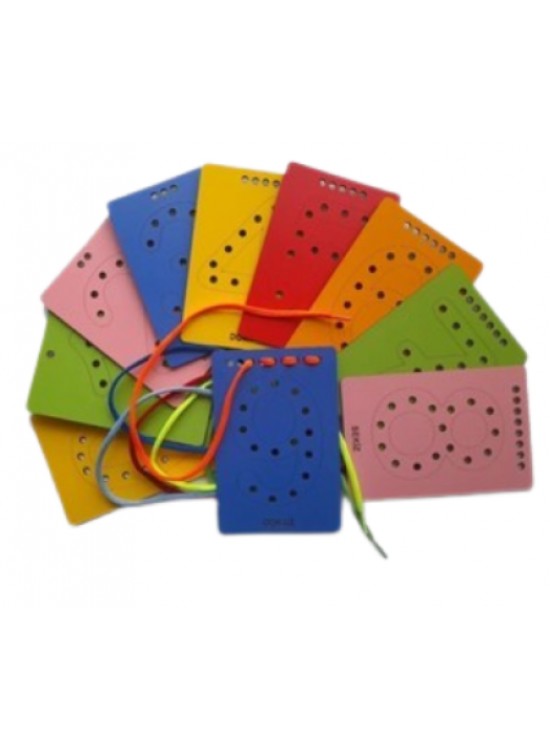 Ahşap İp Geçirme Etkinlik Rakam 10X15 10 lu