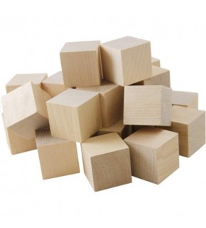 Ahşap Küpler 2X2cm Doğal Küp 24lü
