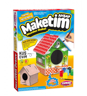Ahşap Maket Boyama Kuş Evim 3067