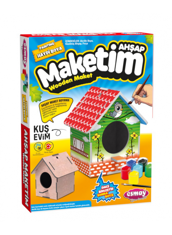 Ahşap Maket Boyama Kuş Evim 3067 Ahşap Maket Boyama Kuş Evim 3067