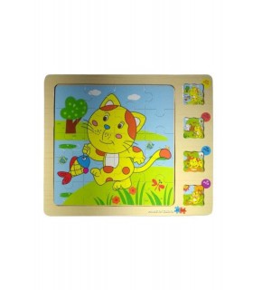 Ahşap Puzzle 9-12-16-20 Pcs Pp-36