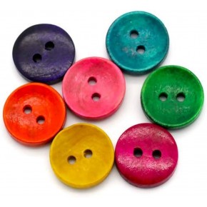 Ahşap Renkli 32 Boy Düğme Askılı 24Lü