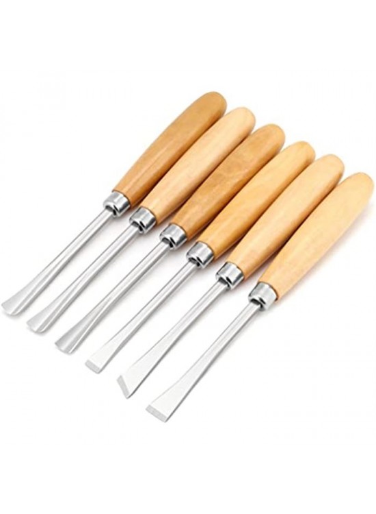 Ahşap Saplı Prof. Oyma Seti 6 Lı WCS18