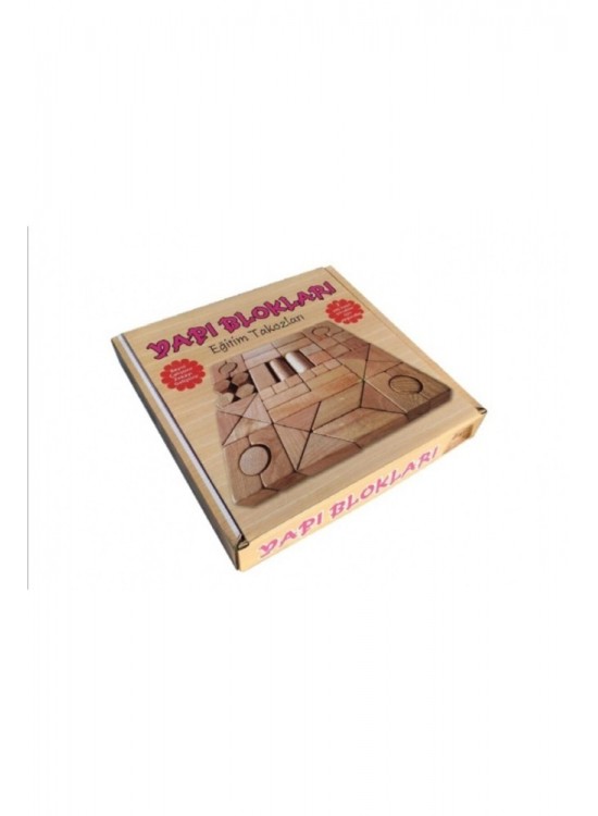 Ahşap Yapı Blokları 3+ 64 Parça