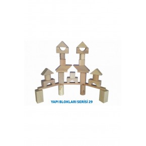 Ahşap Yapı Blokları 3+ 64 Parça