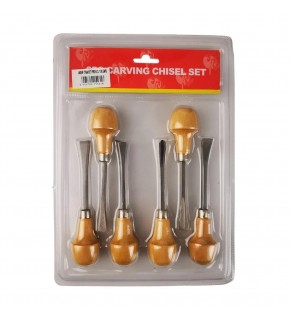 Ahşap Yuv. Saplı Prof. Oyma Seti 6 Lı