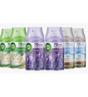 Airwick 250ml 6lı - Bahar Çiçekleri Esinti Oda Kokusu Sprey Makina Yedek Spreyi