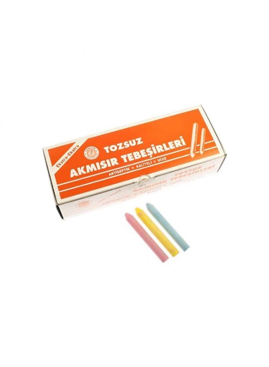 Akmısır Tebeşir Tozsuz 100 LÜ Renkli Akmısır Tebeşir Tozsuz 100 LÜ Renkli