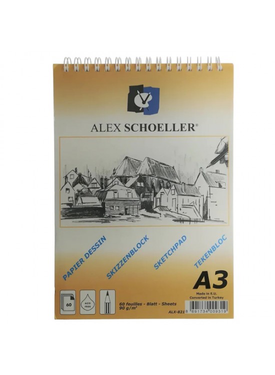 Alex Schoeller Aydınger Bloknot Eskiz Spiralli 60 YP A3 90 GR ALX-822 Alex Schoeller Aydınger Bloknot Eskiz Spiralli 60 YP A3 90 GR ALX-822