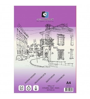 Alex Schoeller Çizim Blok A4 180 GR 25 Li Alx-1570