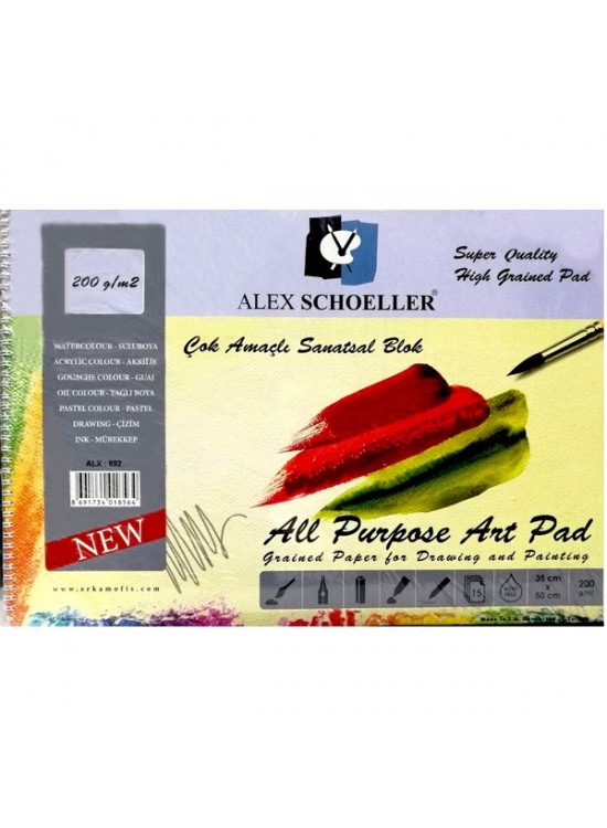 Alex Schoeller Çok Amaçlı Sanatsal Blok 15 YP 35x50 200 GR ALX-892