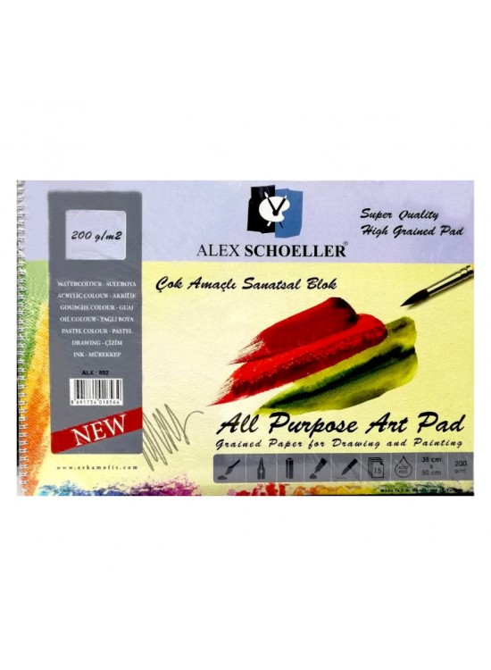 Alex Schoeller Çok Amaçlı Sanatsal Blok 15yp 35x50