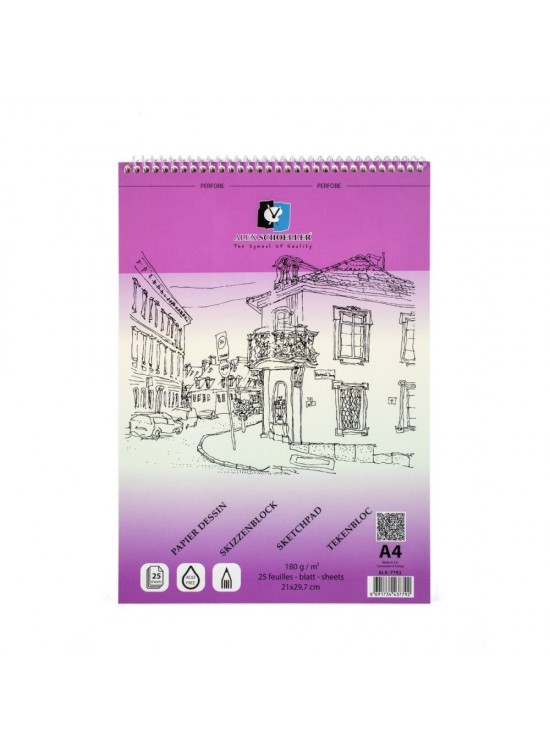 Alex Schoeller Eskiz Blok Spr A4 180 Gr 25 Li Alx-7792