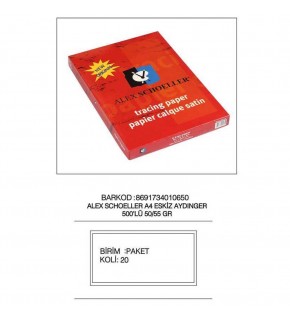 Alex Schoeller Eskiz Kağıt 50/55 GR A4