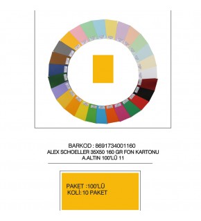 Alex Schoeller Fon Kartonu 160 GR 35x50 11 Açık Altın (1 Adet)