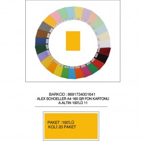 Alex Schoeller Fon Kartonu 160 GR A4 11 A Altın (1 Adet)