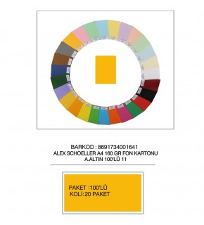 Alex Schoeller Fon Kartonu 160 GR A4 11 A Altın (1 Adet)
