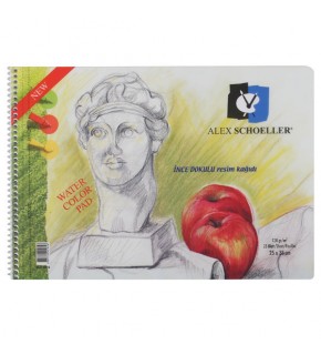 Alex Schoeller Resim Defteri Spiralli 15 YP 25x35 120 GR 826