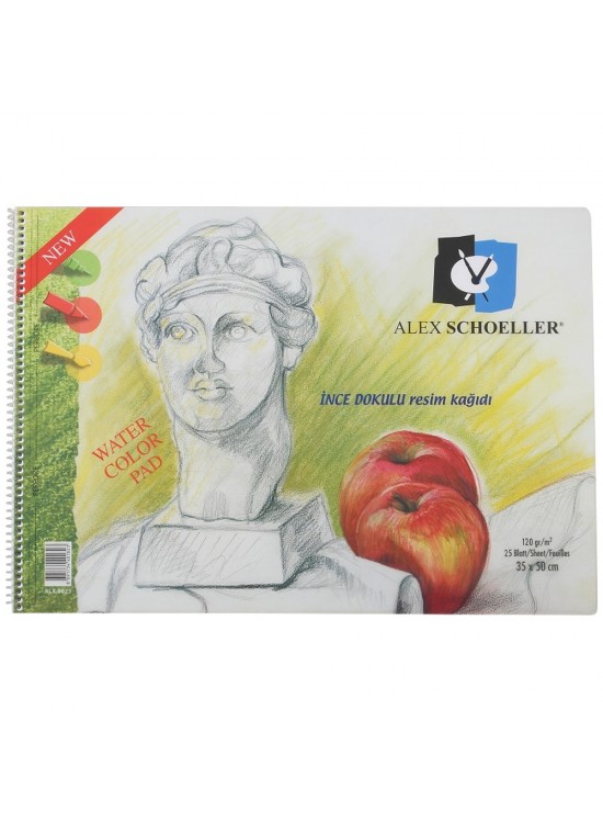 Alex Schoeller Resim Defteri Spiralli 15 YP 35x50 120 GR 833