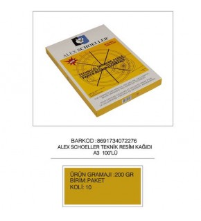 Alex Schoeller Resim Kağıdı Damgalı 100 LÜ A3 200 GR (1 Adet)