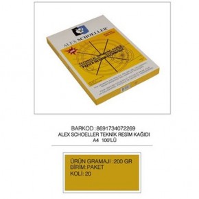 Alex Schoeller Resim Kağıdı Damgalı A4 200 GR (1 Adet)