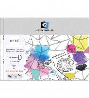 Alex Schoeller Spiralli Resim Defteri 25x35 Cm 120 GR 40 Lı Alx-0770