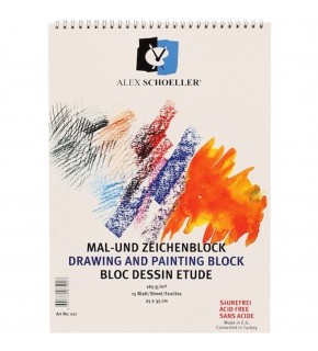 Alex Schoeller Teknik Resim Defteri Spiralli 15 YP 25x35 165 GR