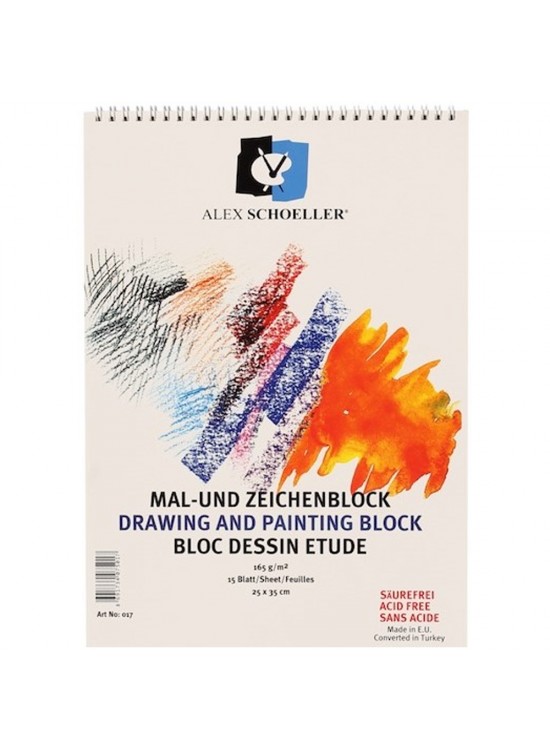 Alex Schoeller Teknik Resim Defteri Spiralli 15 YP 25x35 165 GR Alex Schoeller Teknik Resim Defteri Spiralli 15 YP 25x35 165 GR