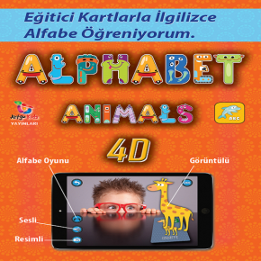 Alfabe 4D Canlanıyor Artırılmış Gerçeklik Kartları (1 Adet)