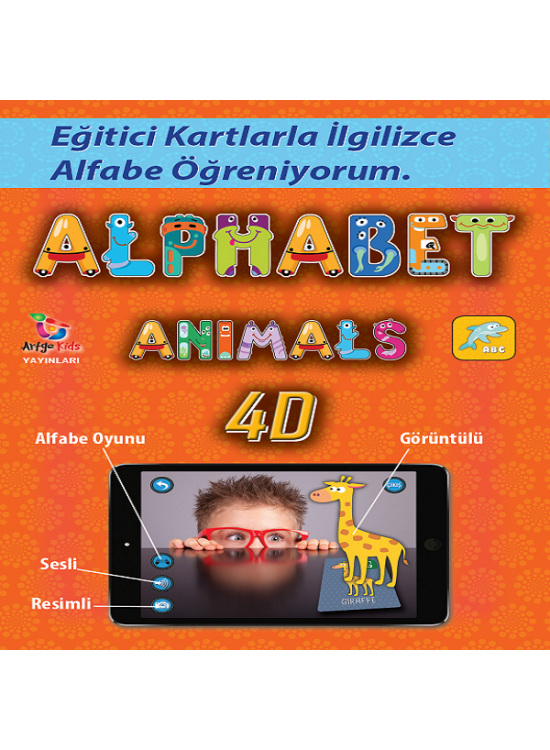 Alfabe 4D Canlanıyor Artırılmış Gerçeklik Kartları (1 Adet)