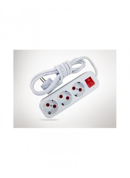 Almera 3lü 3mt Anahtarlı Topraklı Priz (9230203)