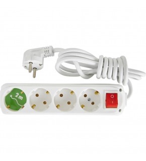 Almera 4lü 2mt Anahtarlı Topraklı Priz (9240202)