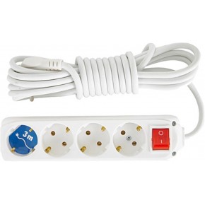 Almera 4lü Anahtarlı 3mt Topraklı Priz (9200203)