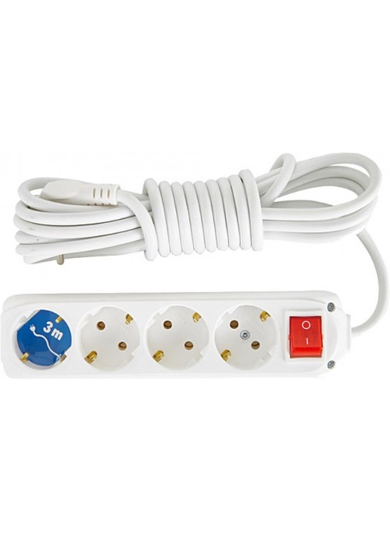 Almera 4lü Anahtarlı 3mt Topraklı Priz (9200203)