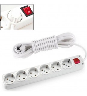 Almera 6lı 5mt Anahtarlı Topraklı Priz (9260205)