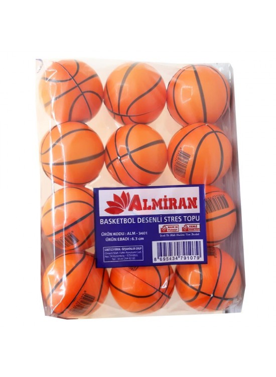 Almiran Stres Topu 6.3 cm Basketbol (1Adet)