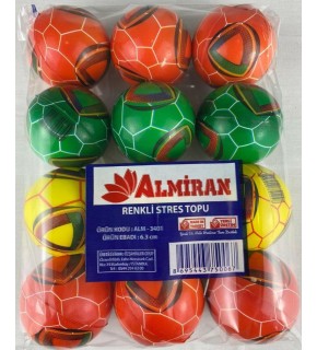 Almiran Stres Topu 6.3 cm Renkli (1 Adet)