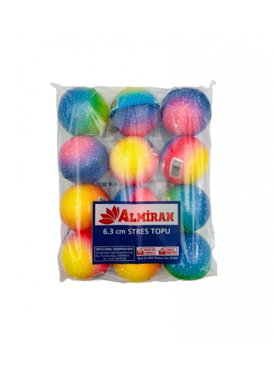 Almiran Stres Topu 6.3Cm 3D Desenli (1 Adet) Almiran Stres Topu 6.3Cm 3D Desenli (1 Adet)