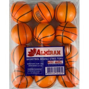 Almiran Stres Topu 7.6Cm Basketbol (1 Adet)