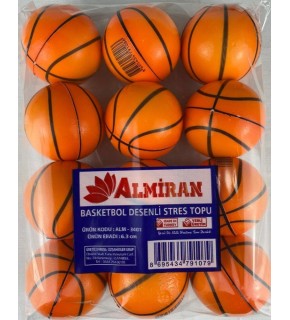 Almiran Stres Topu 7.6Cm Basketbol (1 Adet)