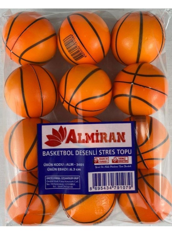 Almiran Stres Topu 7.6Cm Basketbol (1 Adet) Almiran Stres Topu 7.6Cm Basketbol (1 Adet)