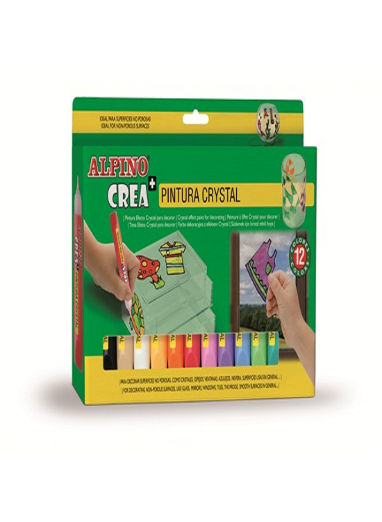 Alpino Cam Boyası Silinebilir 10.5 ML 12 Renk DE000028